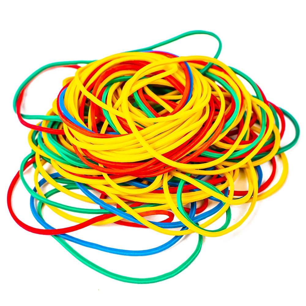 Elastice cauciuc, color, 50 mm, 100 g - NEBO