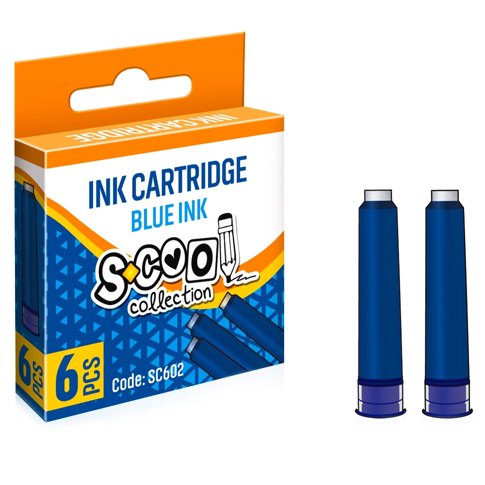 Patroane cerneala albastra, 6 buc/cutie - S-COOL