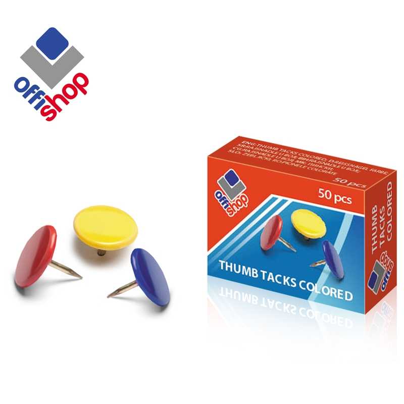 Pioneze color, 50buc/set - OFFISHOP