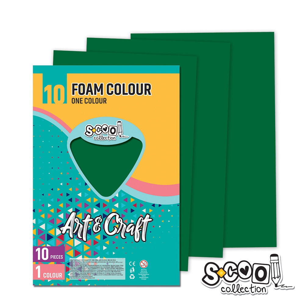 Hartie buretata, verde inchis, 10buc/set, 20x30 cm - S-COOL