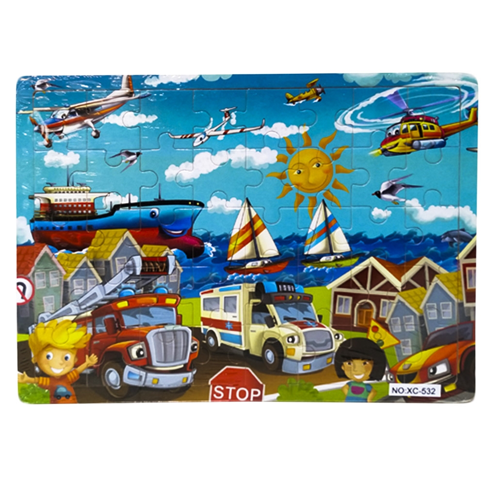 Puzzle lemn, 40 piese, Zi cu soare