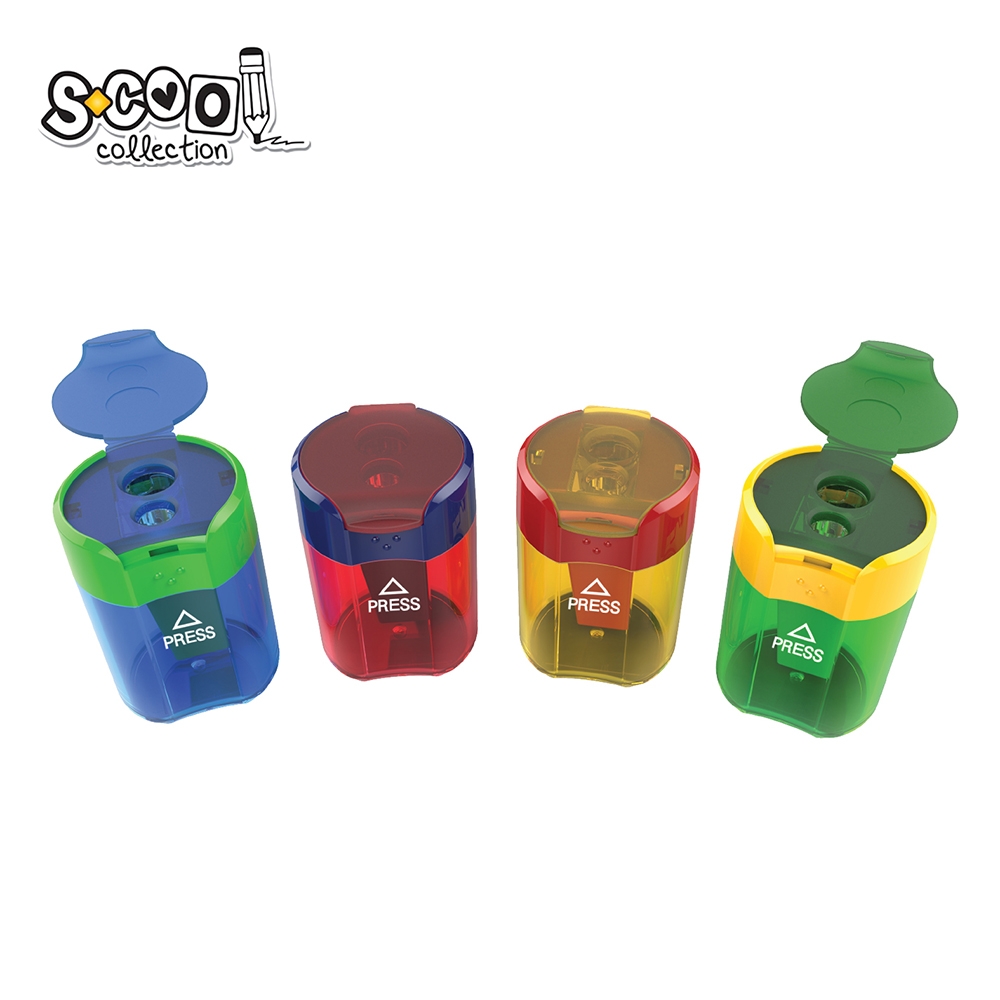 Ascutitoare dubla, cu container, 10 buc/display - S-COOL