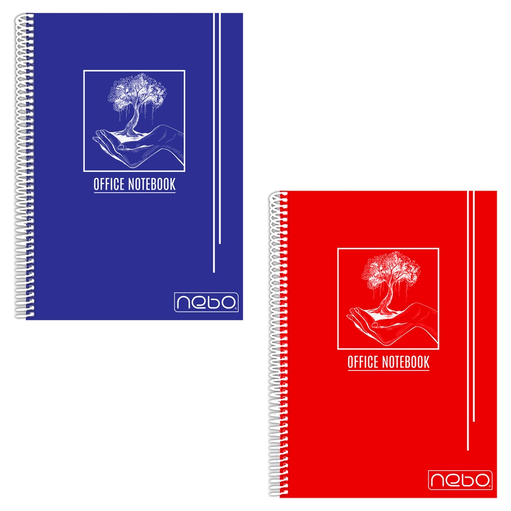 Caiet A4 80 file AR, coperta PP, cu spira - NEBO