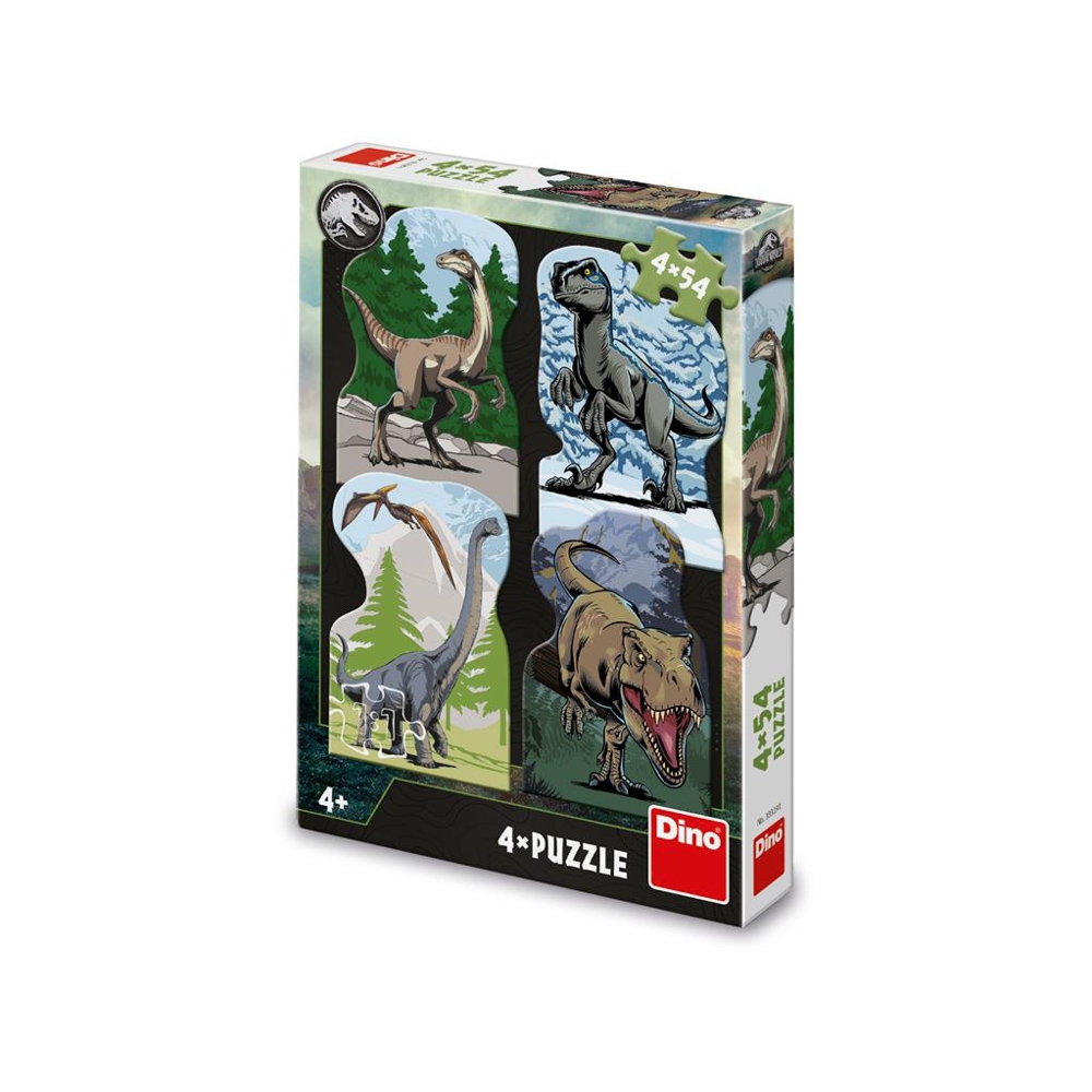 Puzzle 4x54 piese, Jurassic World - DINO TOYS