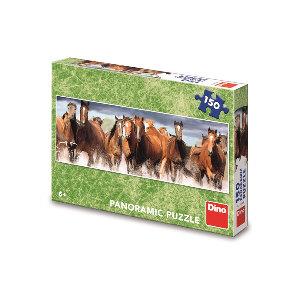 Puzzle 150 piese, panoramic, Cai - DINO TOYS