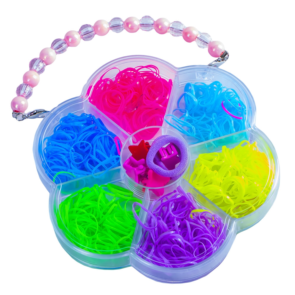 Set creativ elastice, 1000 piese/poseta