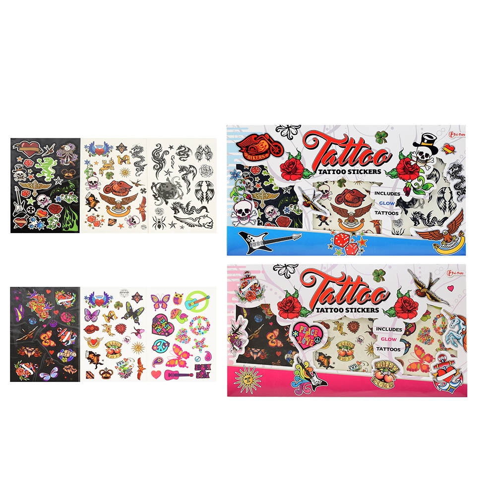 Set tatuaje, color + fosforescente - Toi-Toys
