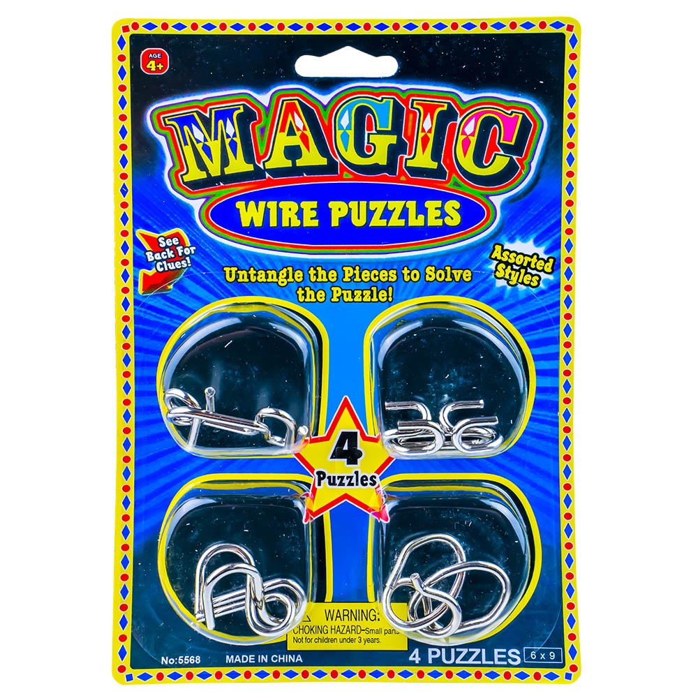 Puzzle mecanic, din metal, 4 buc/set