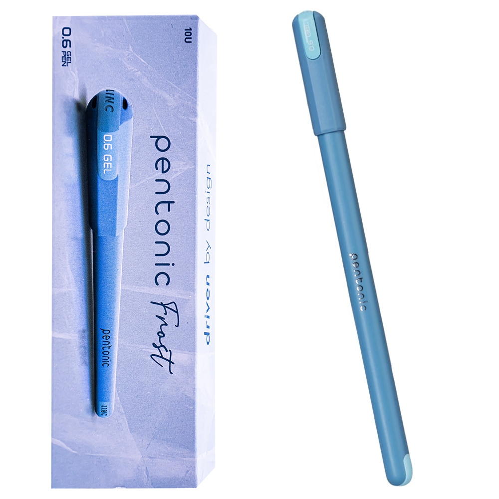 Pix Pentonic Frost, cu gel, mina albastra, 0.7 mm - LINC