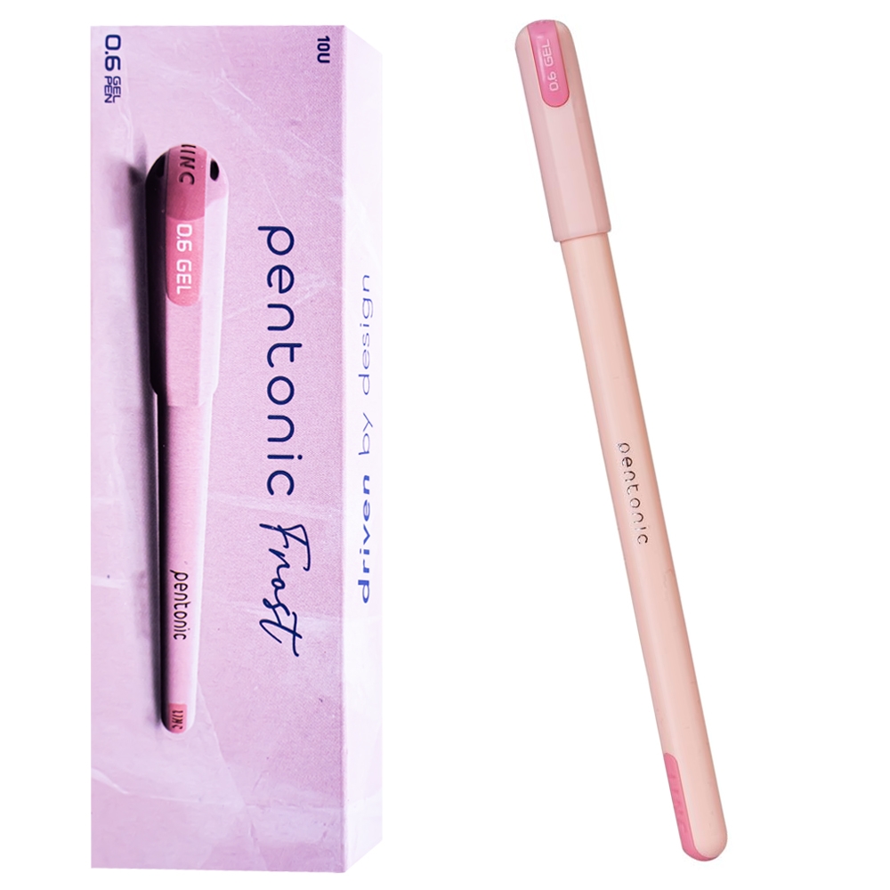 Pix Pentonic Frost, cu gel, mina rosie, 0.7 mm - LINC