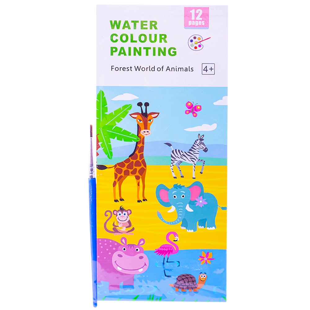 Carnetel pentru desen cu acuarele si pensula