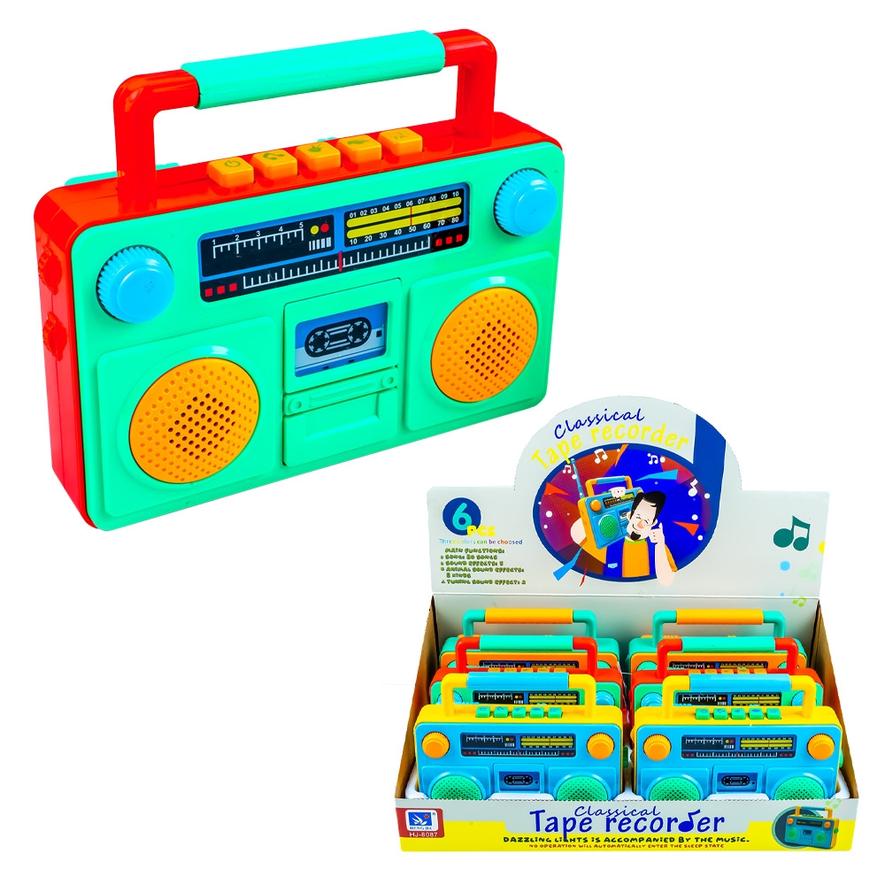 Casetofoane cu lumina si muzica, 6 buc/set