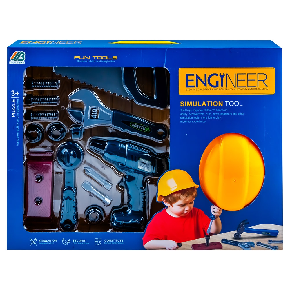 Set unelte + casca protectie