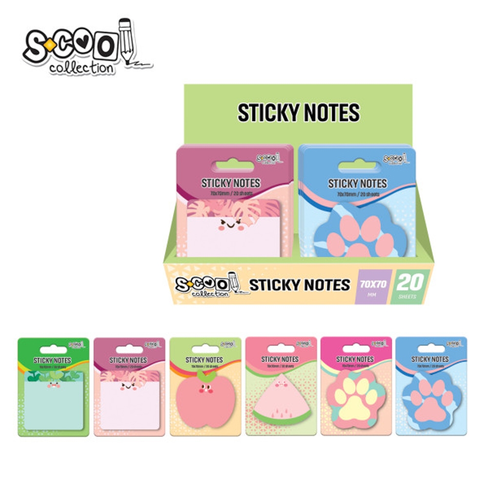 Notes adeziv, diverse forme, 70x70 mm - S-COOL