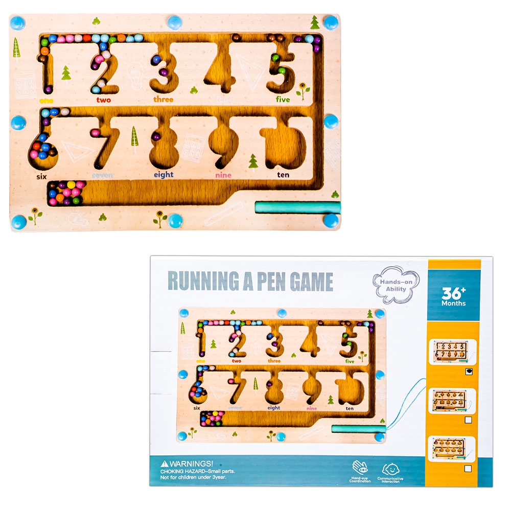 Joc magnetic din lemn, Numere