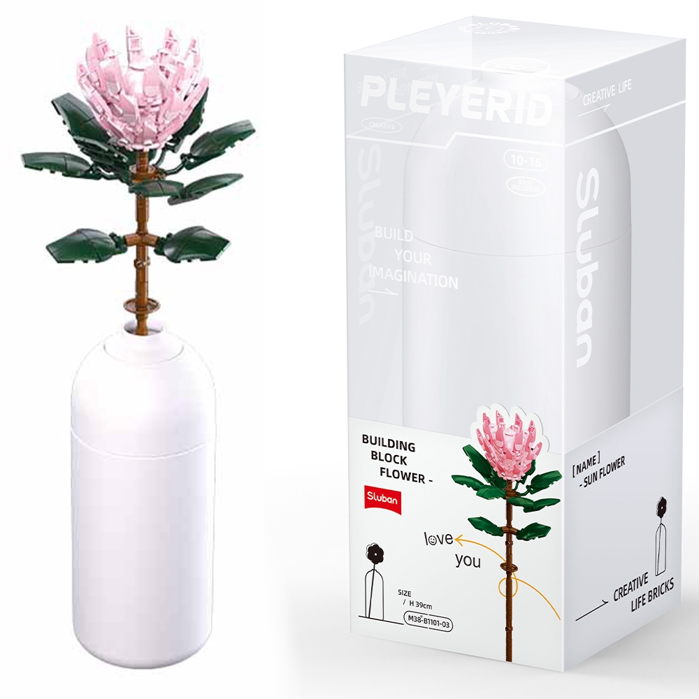 Set de Constructie Flowers, 219 piese, Protea Cynaroides - Sluban