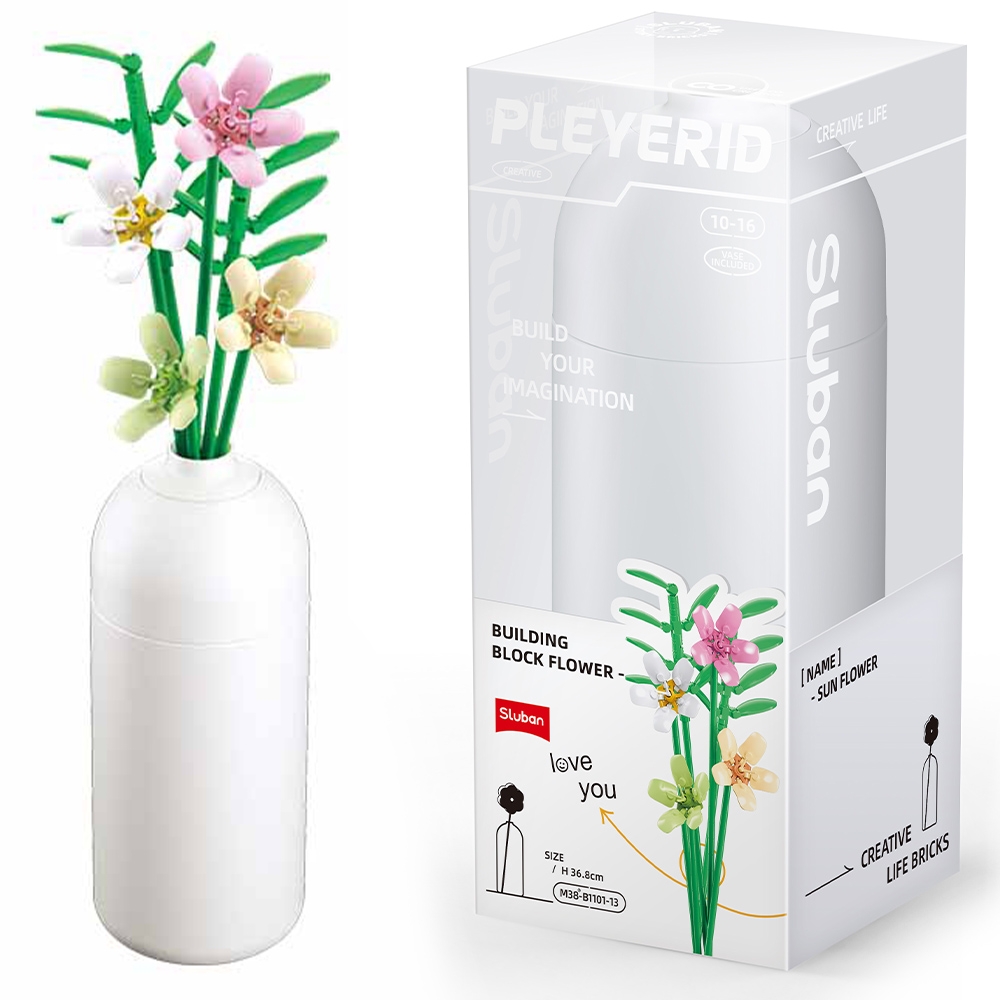 Set de Constructie Flowers, 241 piese, Frezie - Sluban