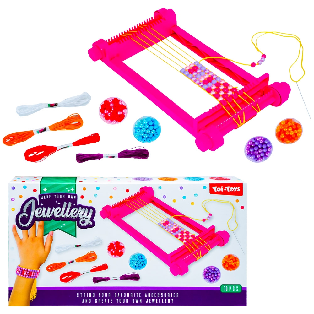 Set de confectionat bratari, cu suport pentru tesut  - Toi-Toys