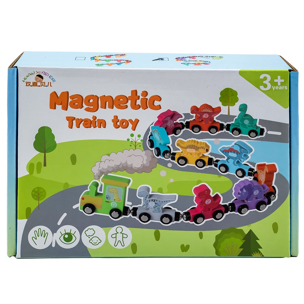 Trenulet din lemn, magnetic