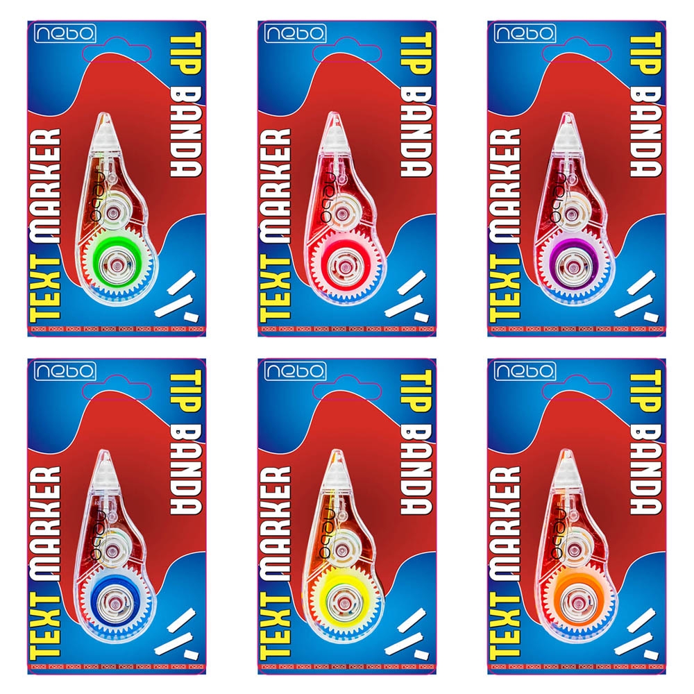 Text marker, tip banda, 5mmx3m - NEBO