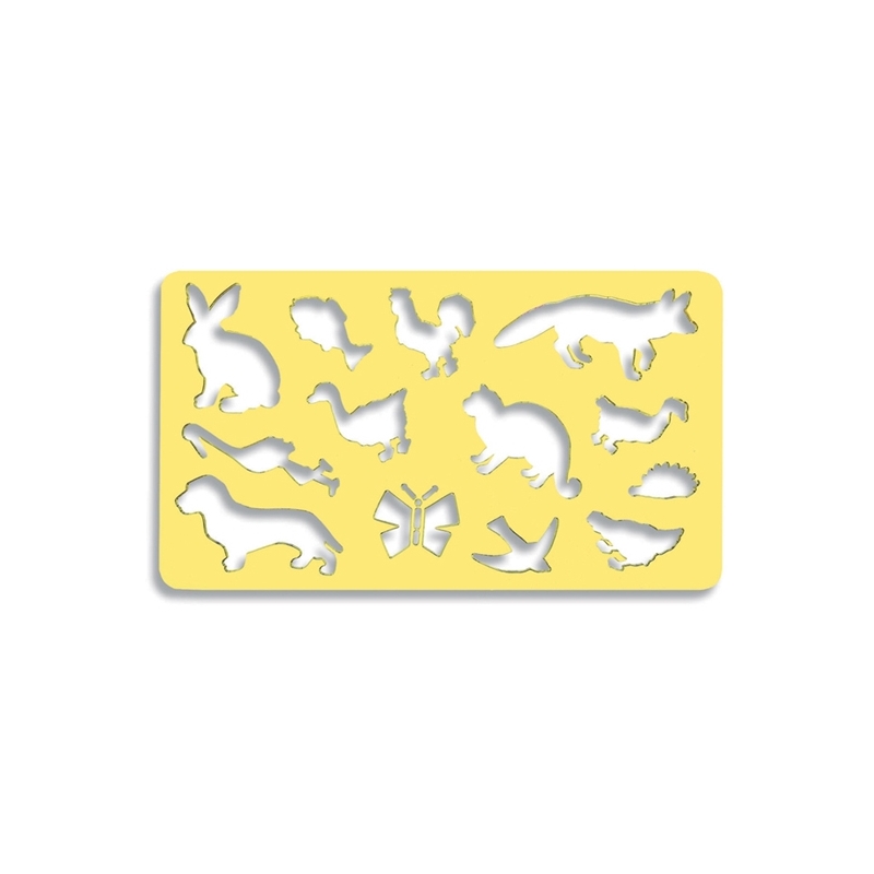 Sablon 13 animale diverse, 21x18,5 cm - Koh-I-Noor